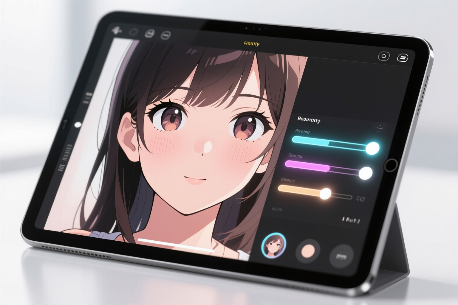 AI Image Editor enhancing portrait photo quality