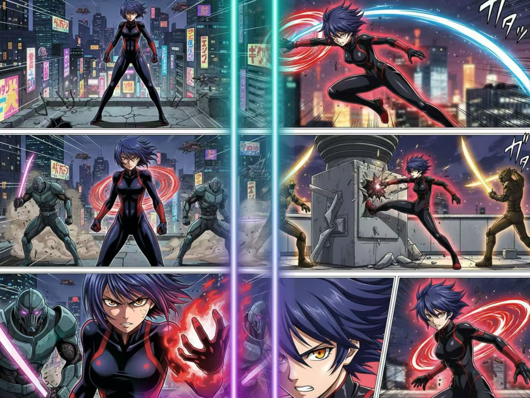 AI manga generator tool interface generating ai manga panels