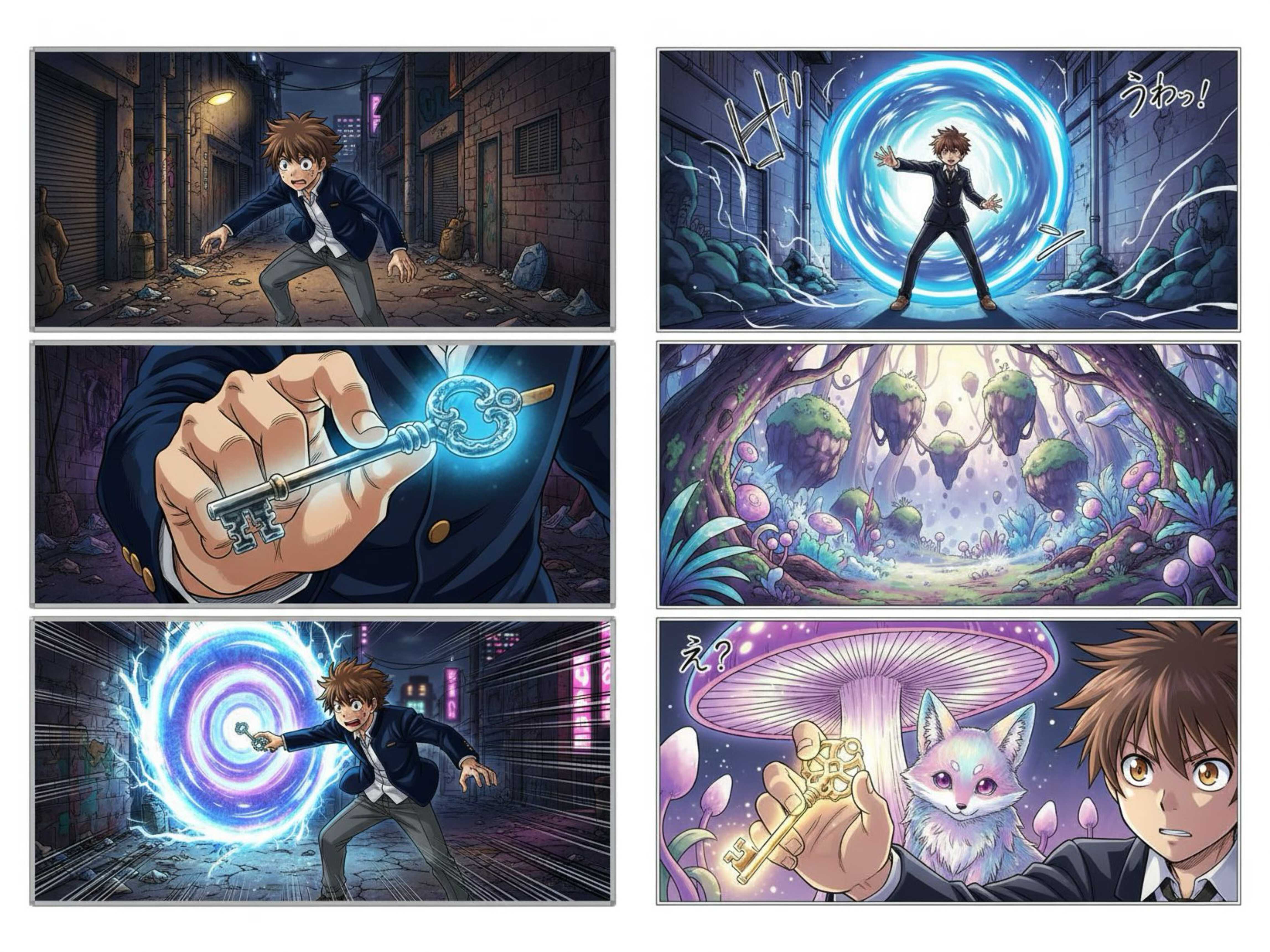 AI manga generator tool interface generating Japanese Manga Chapters