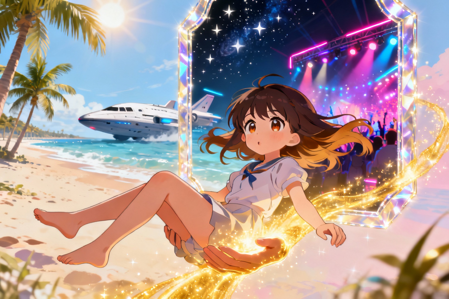 A clean cutout of an anime character after using the AI background remover, showing perfect hair detail.