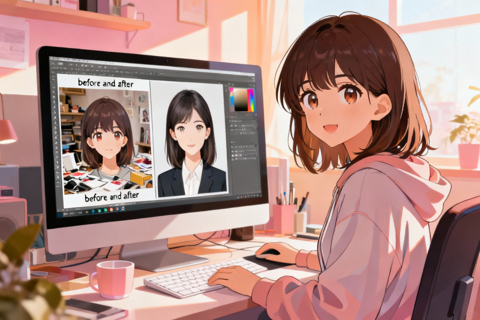 A portrait of a person with the background erased by AI, showing intricate hair details preserved.