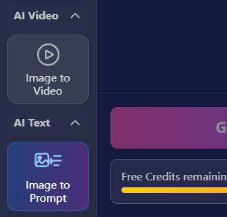Step 1: Upload an image to the image description tool