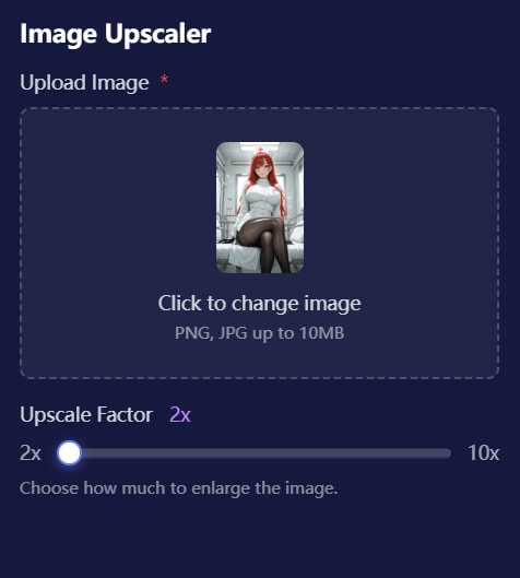 Step 2: Choose upscale factor