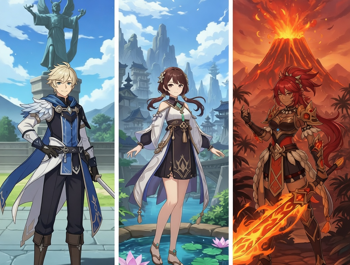 Genshin Impact AI regional style consistency for Natlan, Fontaine, and Inazuma