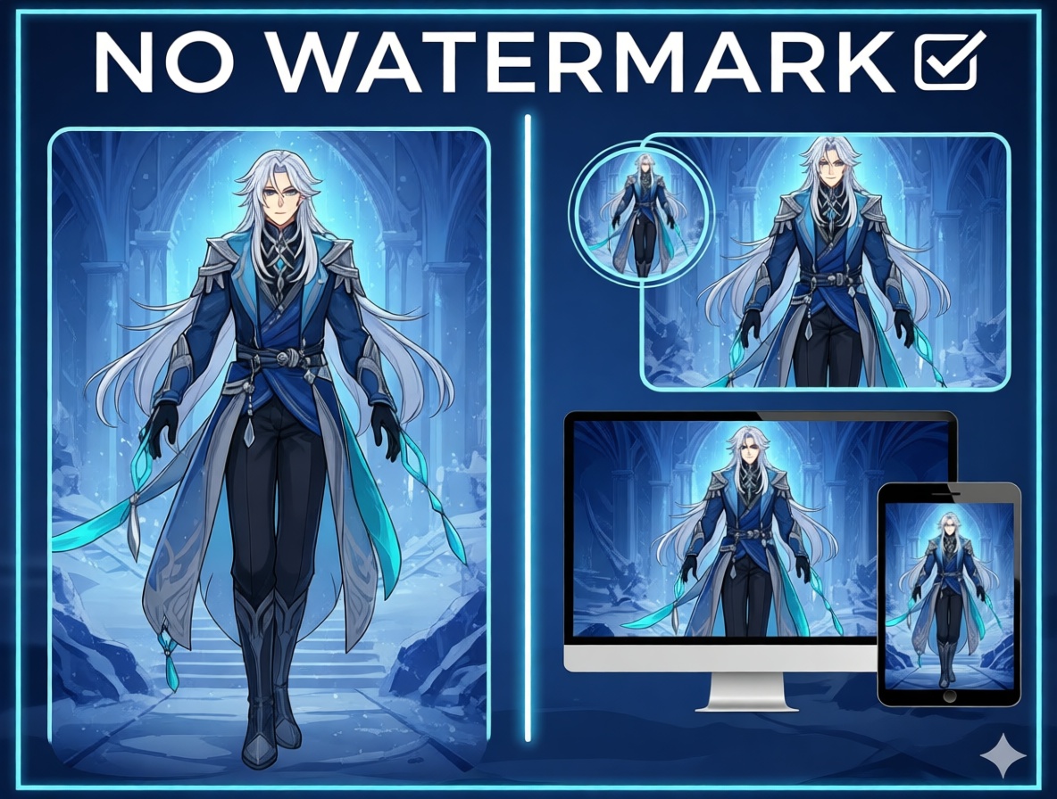 Download high-resolution AI Genshin art with no watermark