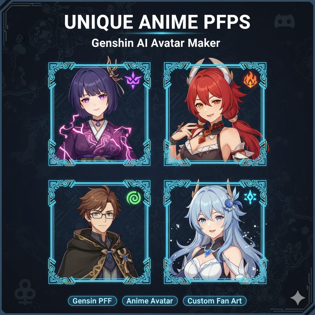 Unique AI Genshin avatars and PFPs for Discord and social media