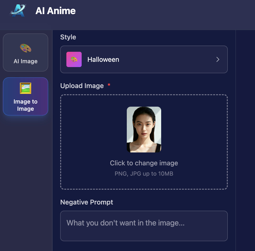 Upload photo interface