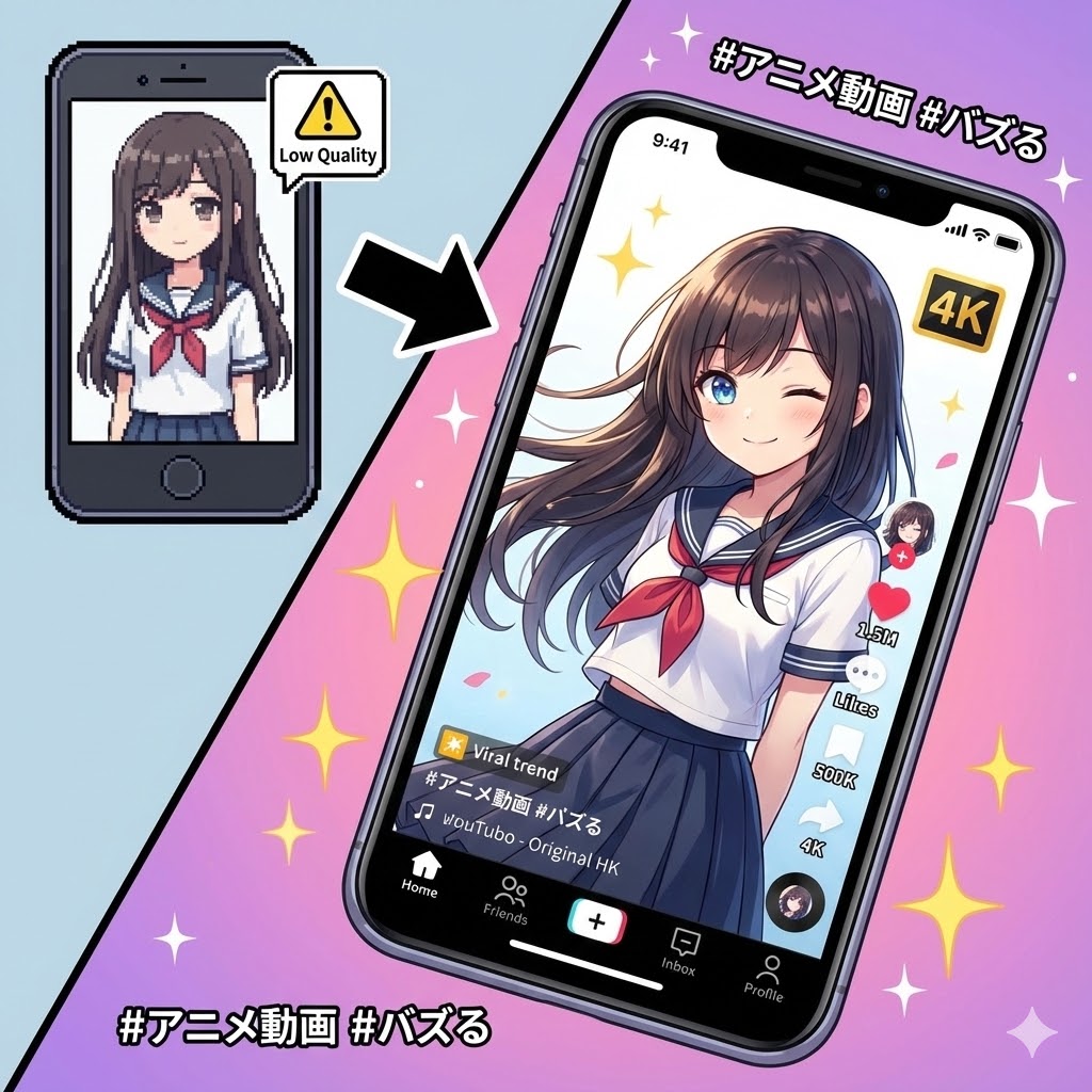 Moving illustration video going viral on TikTok and X (Twitter)