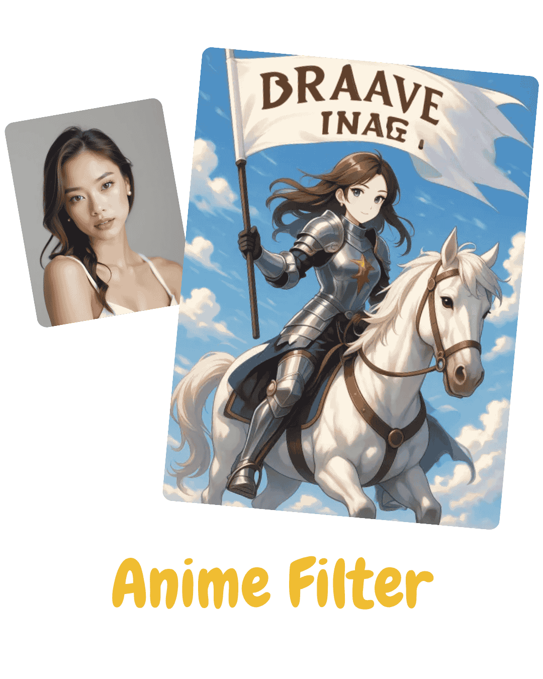 AI Anime Filter Interface: Customizing a Photo to Anime conversion.