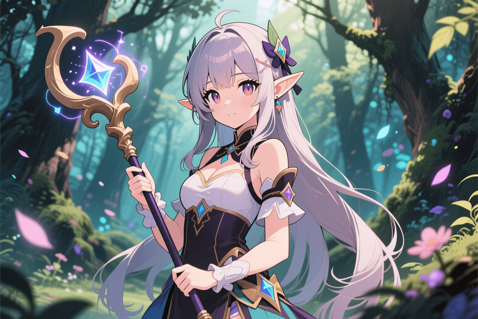 An animated video clip of an AI generated waifu.