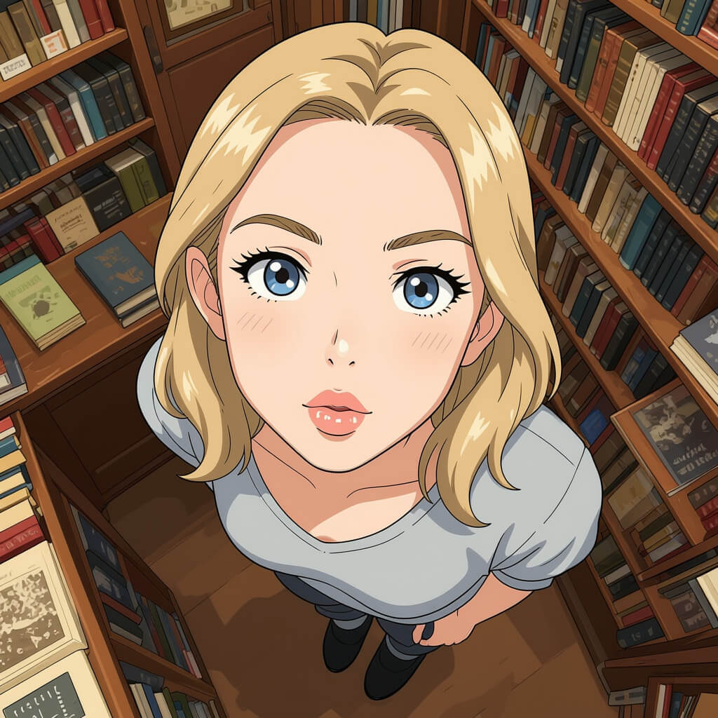 Downloading a generated AI waifu image.