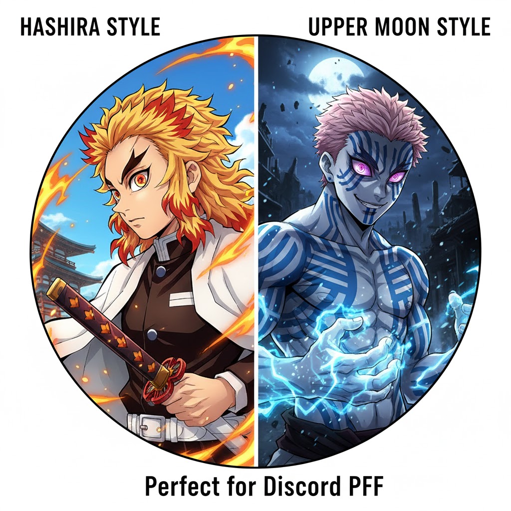 High-quality Demon Slayer Hashira PFP for Discord created with AI.