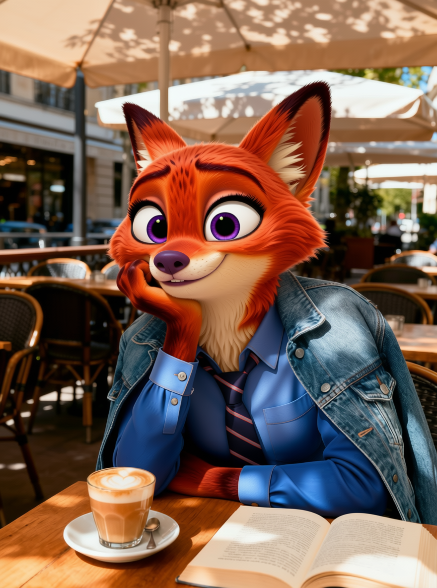 Previewing and downloading the final AI-generated Zootopia scene.